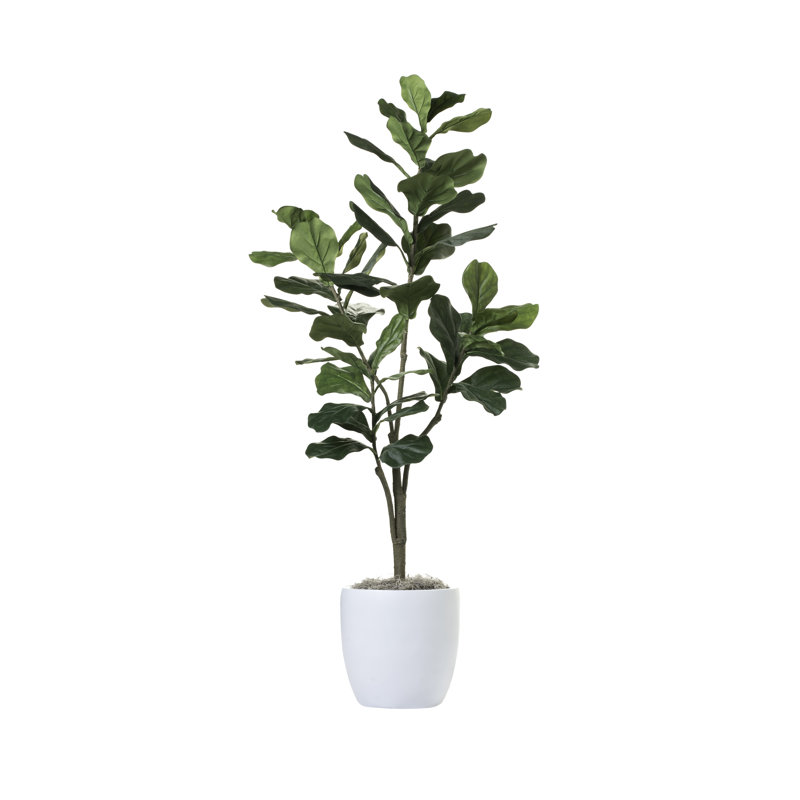 Primrue 66" Artificial Fiddle Leaf Fig Tree in Planter Wayfair